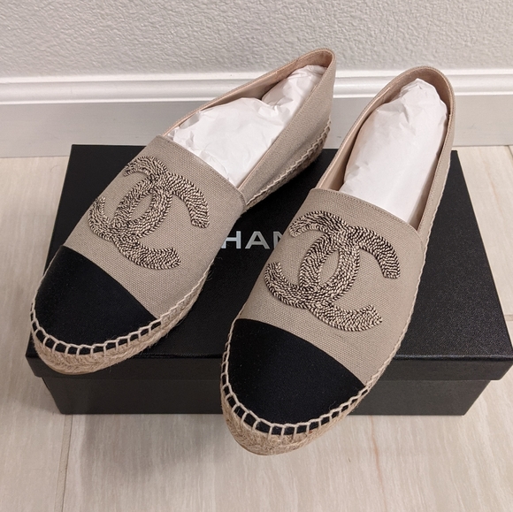 chanel canvas shoes